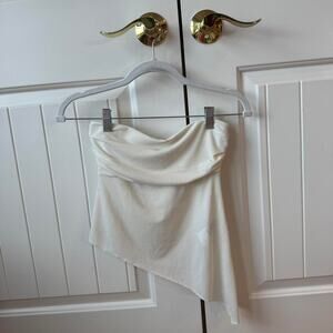 Urban outfitters white asymmetrical tube